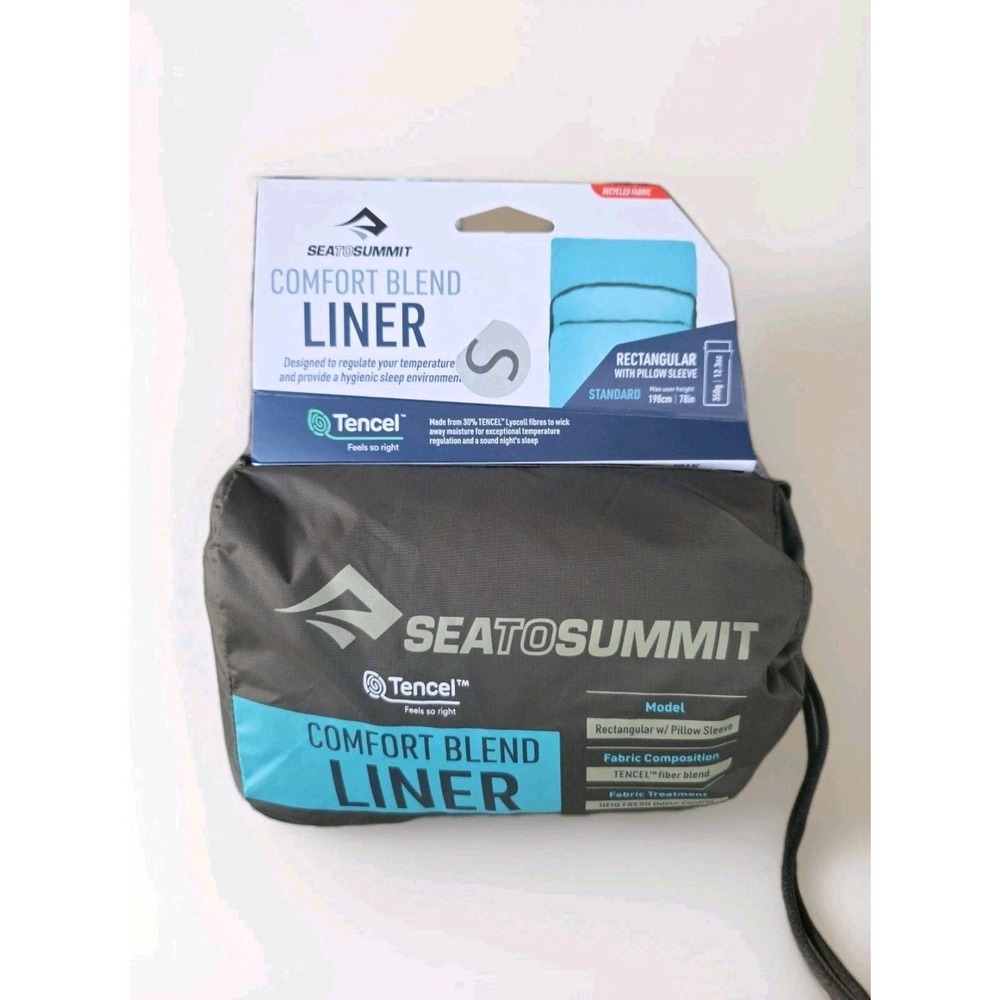 Sea to Summit Comfort Blend Liner Rectangular w/ Pillow Sleeve Tencel Moisture W